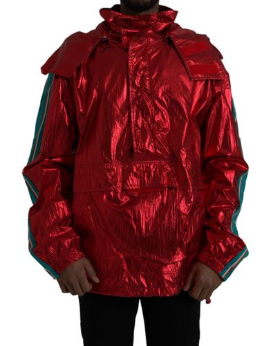 Nylon Hooded Pullover Sweatshirt Men's Jacket - Dolce & Gabbana - Modalova