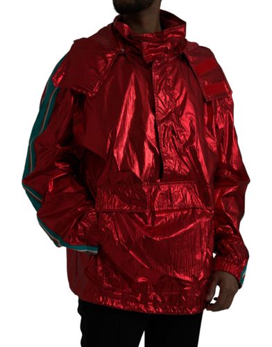 Nylon Hooded Pullover Sweatshirt Men's Jacket - Dolce & Gabbana - Modalova