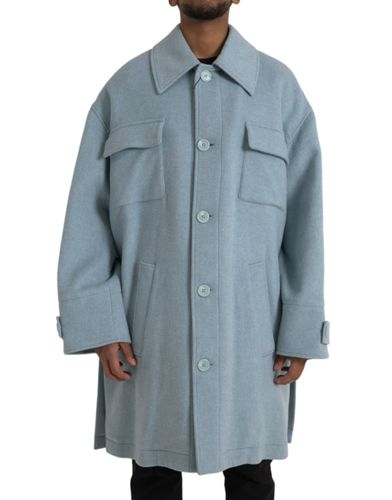 Wool Button Trench Coat Men's Jacket - Dolce & Gabbana - Modalova