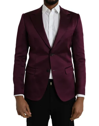 Silk Single Breasted Coat Men's Blazer - Dolce & Gabbana - Modalova