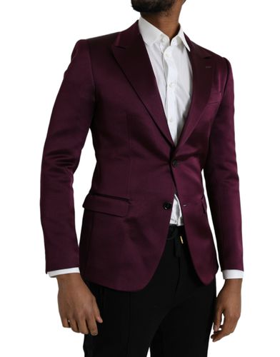 Silk Single Breasted Coat Men's Blazer - Dolce & Gabbana - Modalova