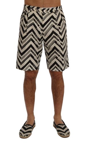 Striped Cotton Linen Men's Shorts - Dolce & Gabbana - Modalova