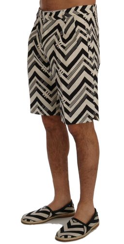 Striped Cotton Linen Men's Shorts - Dolce & Gabbana - Modalova