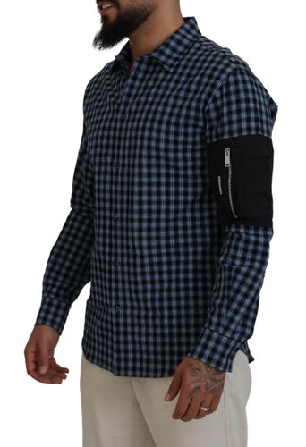 Black Arm Plaid Men Long Sleeves Men's Shirt (Pre-Owned) - Dsquared² - Modalova