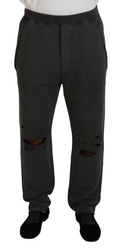 Dark Cotton Men Casual Tattered Men's Pants (Pre-Owned) - Dsquared² - Modalova