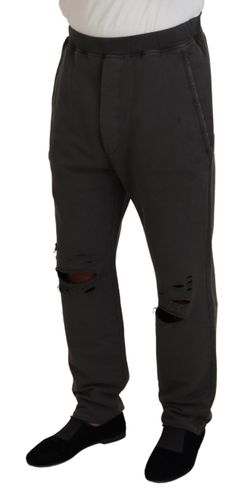 Dark Cotton Men Casual Tattered Men's Pants (Pre-Owned) - Dsquared² - Modalova