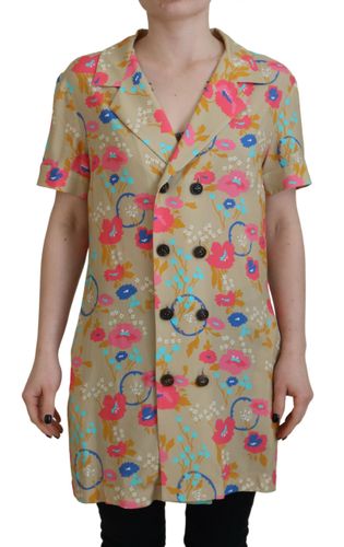 Printed Collared Button Front Long Blouse Women's Top (Pre-Owned) - Dsquared² - Modalova
