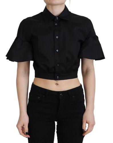 Collared Button Down Short Sleeve Cropped Women's Top (Pre-Owned) - Dsquared² - Modalova