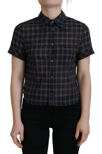 Checkered Collared Button Short Sleeves Women's Top (Pre-Owned) - Dsquared² - Modalova