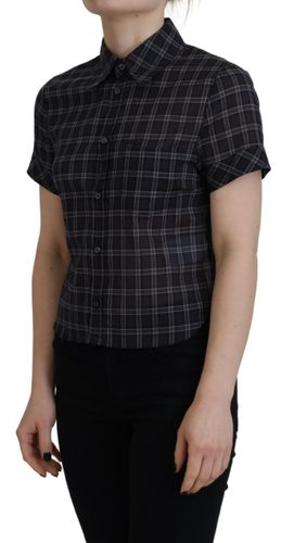 Checkered Collared Button Short Sleeves Women's Top (Pre-Owned) - Dsquared² - Modalova