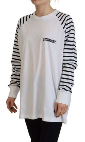 Cotton Striped Crew Neck Short Sleeve Women's Sweater (Pre-Owned) - Dsquared² - Modalova