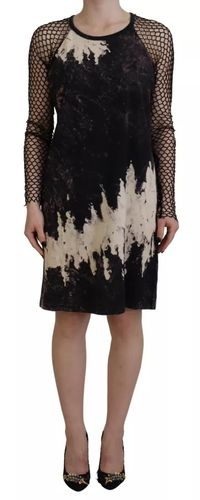 Black Tie Dye Mesh Long Sleeves Cotton Shift Women's Dress (Pre-Owned) - Dsquared² - Modalova