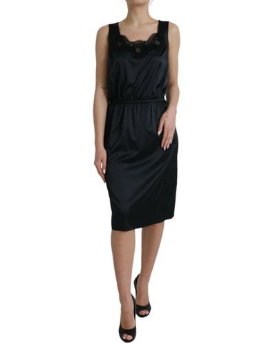 Polyester Lace Trim Sheath Midi Women's Dress - Dolce & Gabbana - Modalova