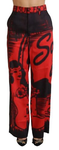 Printed High Waist Straight Women's Pants (Pre-Owned) - Dsquared² - Modalova