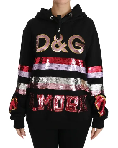 DG Sequined Hooded Pullover Women's Sweater (Pre-Owned) - Dolce & Gabbana - Modalova