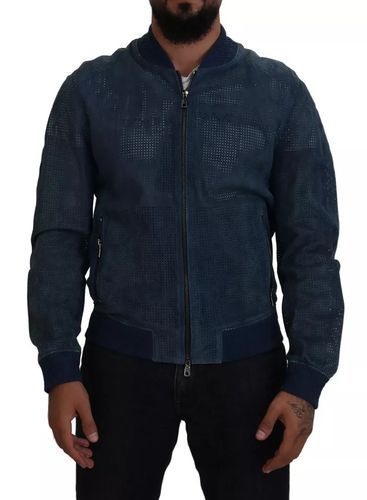 Leather Perforated Full Zip Men's Jacket (Pre-Owned) - Dolce & Gabbana - Modalova