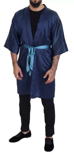 Satin Silk Waist Belt Robe Men's Jacket (Pre-Owned) - Dolce & Gabbana - Modalova