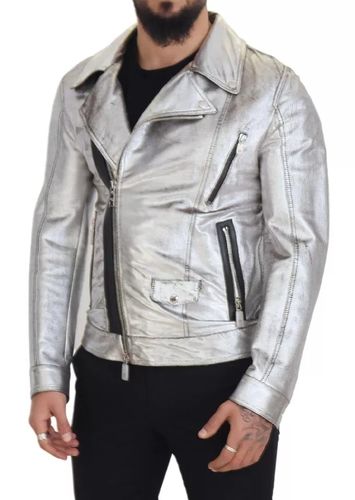 Leather Biker Coat Lambskin Men's Jacket (Pre-Owned) - Dolce & Gabbana - Modalova