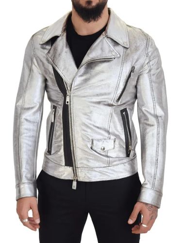 Leather Biker Coat Lambskin Men's Jacket (Pre-Owned) - Dolce & Gabbana - Modalova
