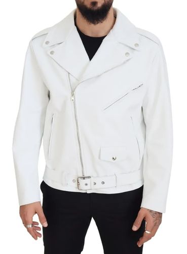Leather Biker Coat Zipper Men's Jacket (Pre-Owned) - Dolce & Gabbana - Modalova