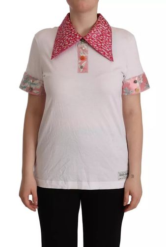 Sartoria T-shirt Button Wide Collar Women's Top (Pre-Owned) - Dolce & Gabbana - Modalova