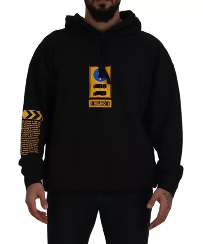 Cotton Logo Hooded Sweatshirt Men's Sweater - Dolce & Gabbana - Modalova