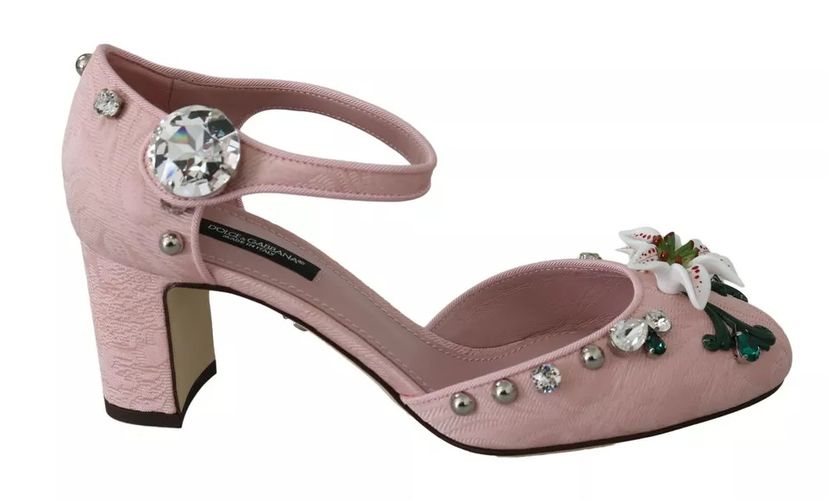 Brocade Crystal Lily Ankle Strap Women's Shoes (Pre-Owned) - Dolce & Gabbana - Modalova
