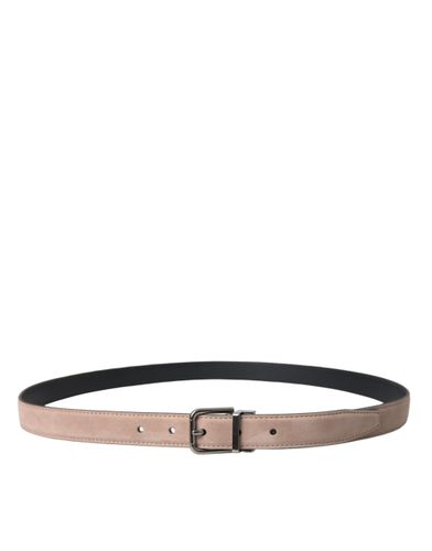 Suede Leather Silver Buckle Belt Men's Men - Dolce & Gabbana - Modalova