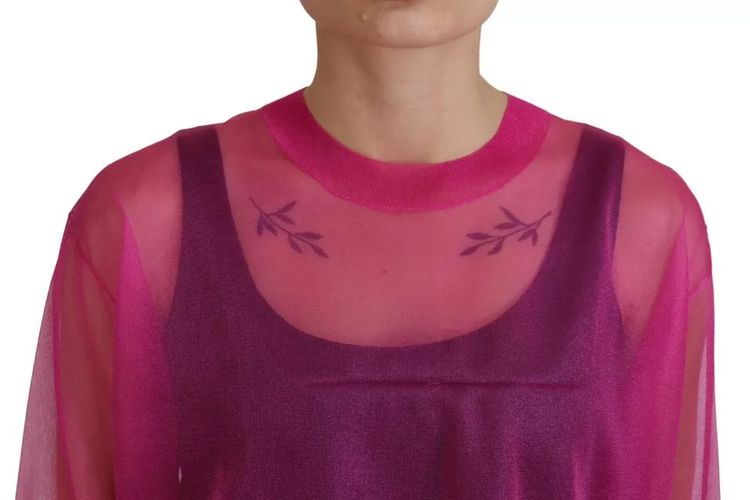 Fuchsia Polyester Crewneck Pullover Women's Sweater (Pre-Owned) - Dolce & Gabbana - Modalova