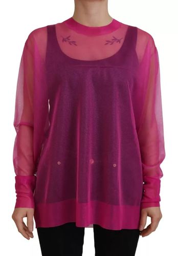 Fuchsia Polyester Crewneck Pullover Women's Sweater (Pre-Owned) - Dolce & Gabbana - Modalova