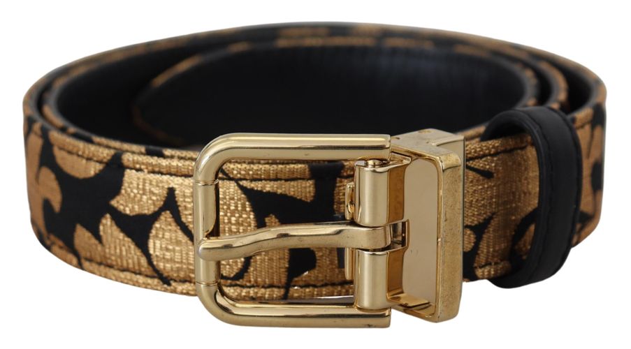 Jacquard Leather Logo Buckle Women's Belt - Dolce & Gabbana - Modalova