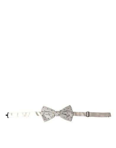 Black Polka Dot Polyester Bow Tie Men's Men - Dolce & Gabbana - Modalova