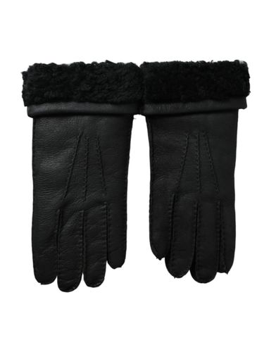 Leather Fur Short Hands Men's Gloves - Dolce & Gabbana - Modalova