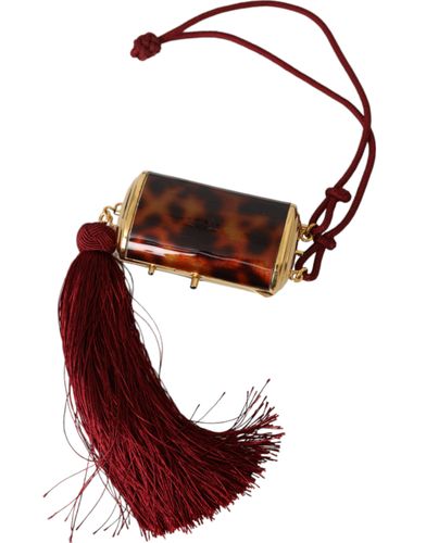 Leopard Mini Mirror Tassel Make Up Holder Women's Bag - Dolce & Gabbana - Modalova