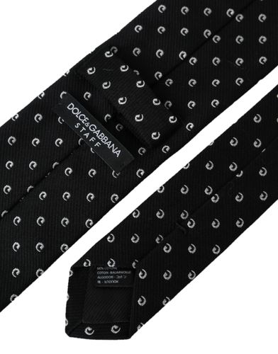Logo Cotton Blend Adjustable Men's Tie - Dolce & Gabbana - Modalova
