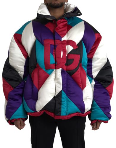 Logo Windbreaker Puffer Men's Jacket - Dolce & Gabbana - Modalova
