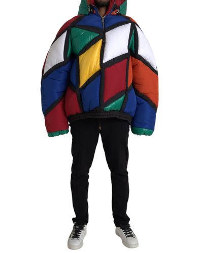 Quilted Hooded Puffer Men's Jacket - Dolce & Gabbana - Modalova
