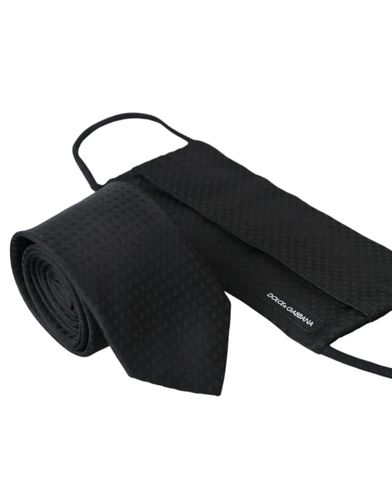 Silk Adjustable Necktie Face Men's Mask - Dolce & Gabbana - Modalova