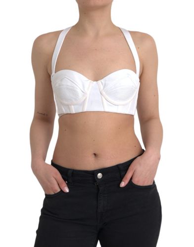 Viscose Bustier Sleeveless Cropped Women's Top - Versace - Modalova