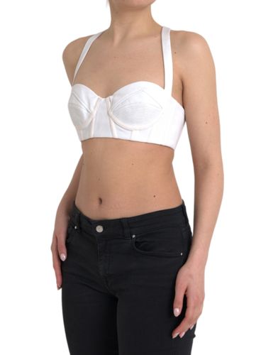 Viscose Bustier Sleeveless Cropped Women's Top - Versace - Modalova