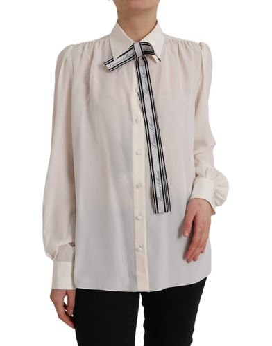 Long Sleeve Button Down Blouse Women's Top - Dolce & Gabbana - Modalova