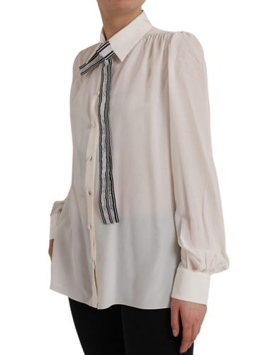 Long Sleeve Button Down Blouse Women's Top - Dolce & Gabbana - Modalova
