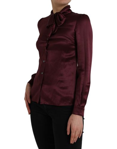 Ascot Collar Long Sleeve Top Women's Blouse - Dolce & Gabbana - Modalova