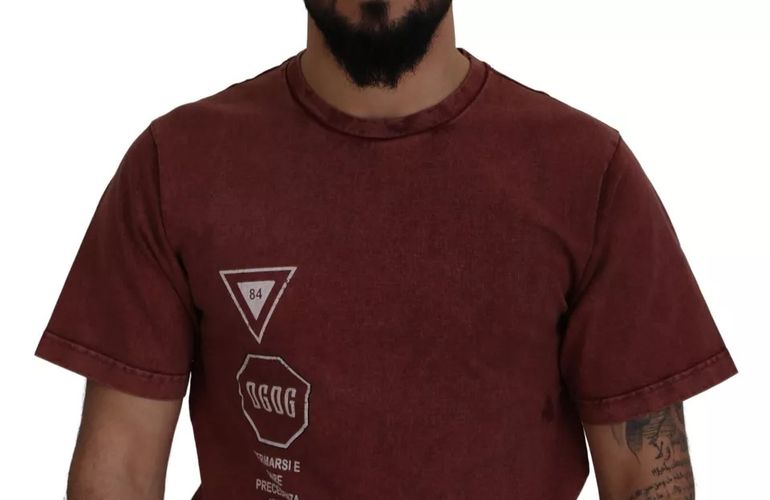 Printed Crewneck Tee Cotton Men's T-shirt (Pre-Owned) - Dolce & Gabbana - Modalova