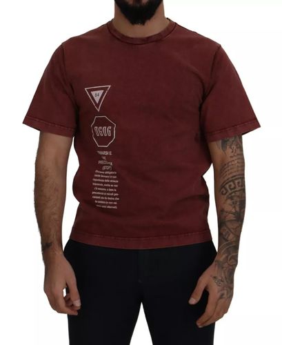 Printed Crewneck Tee Cotton Men's T-shirt (Pre-Owned) - Dolce & Gabbana - Modalova