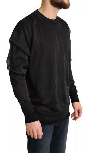 Logo Crewneck Long Sleeve Pullover Men's Sweater (Pre-Owned) - Dolce & Gabbana - Modalova