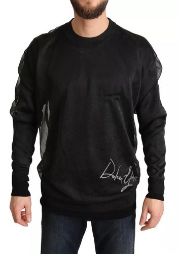 Logo Crewneck Long Sleeve Pullover Men's Sweater (Pre-Owned) - Dolce & Gabbana - Modalova