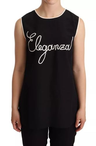 Silk Eleganza Print Sleeveless Tank Women's Top (Pre-Owned) - Dolce & Gabbana - Modalova