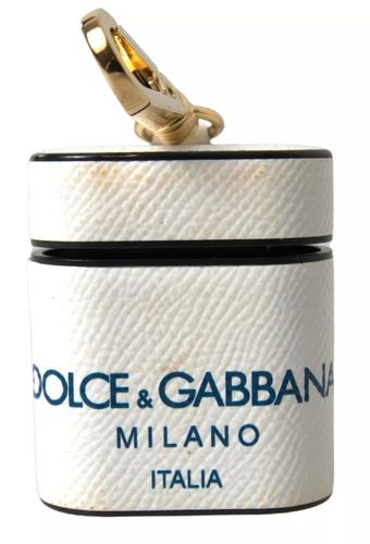 Blue Calf Leather Logo Print Strap Airpods Case (Pre-Owned) - Dolce & Gabbana - Modalova