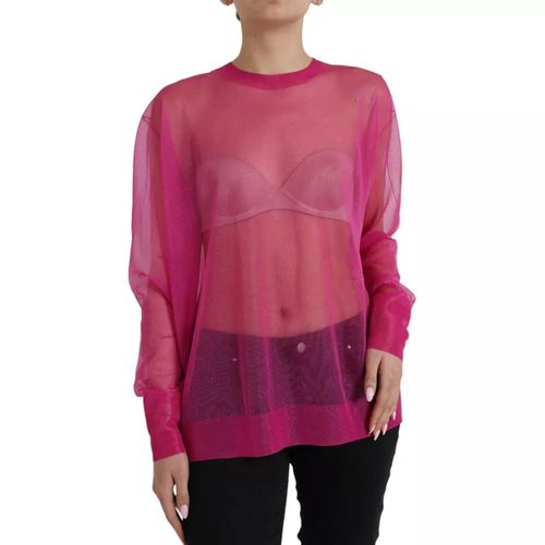 Transparent Crewneck Long Sleeves Women's Top (Pre-Owned) - Dolce & Gabbana - Modalova